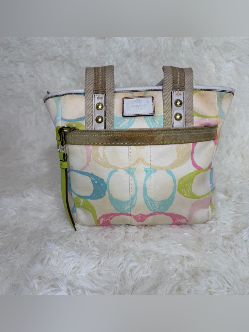 Coach Hampton vintage mini scribble tote